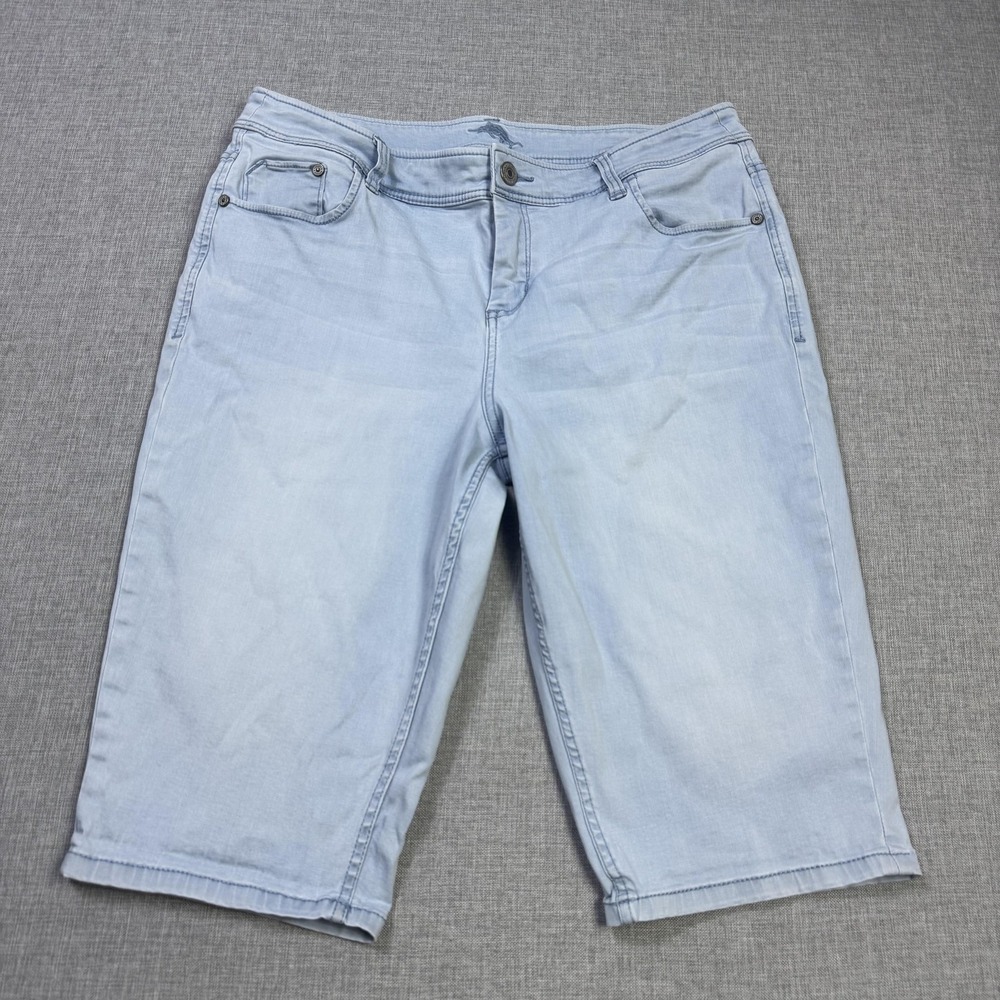 Tommy Bahama Jeans Womens 14 Blue Capri Clam Digger Light Wash Relaxed 34x20
